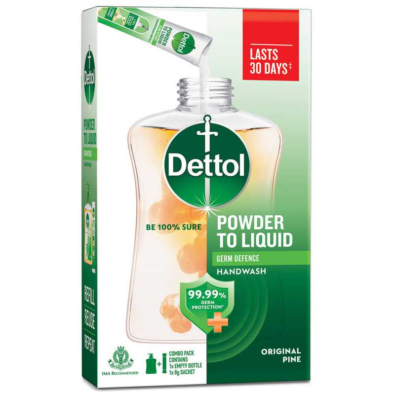 Detol handwash powder 8g, 13pk, 120/-