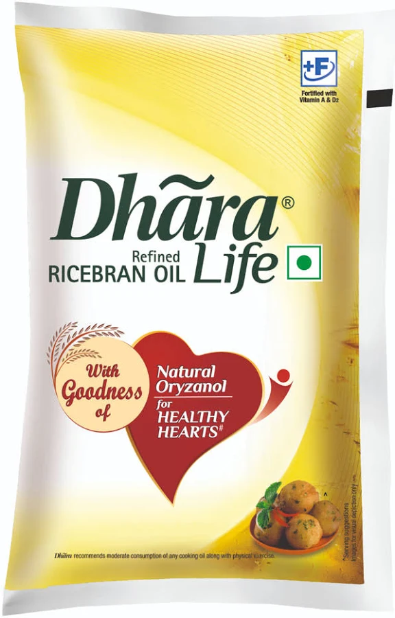 dhara refinedricebran oil 910 gr