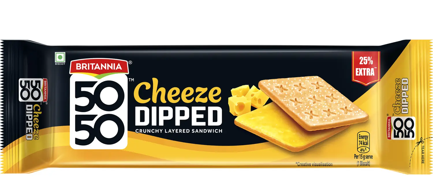 BRITANNIA CHEEZE DIPPED RS. 10/-
